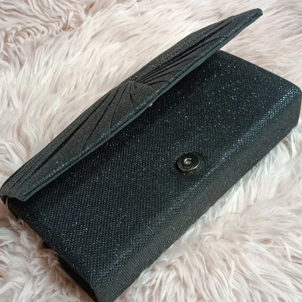 Shimmer Evening Formal Glitter Sparkle Envelope Clutch